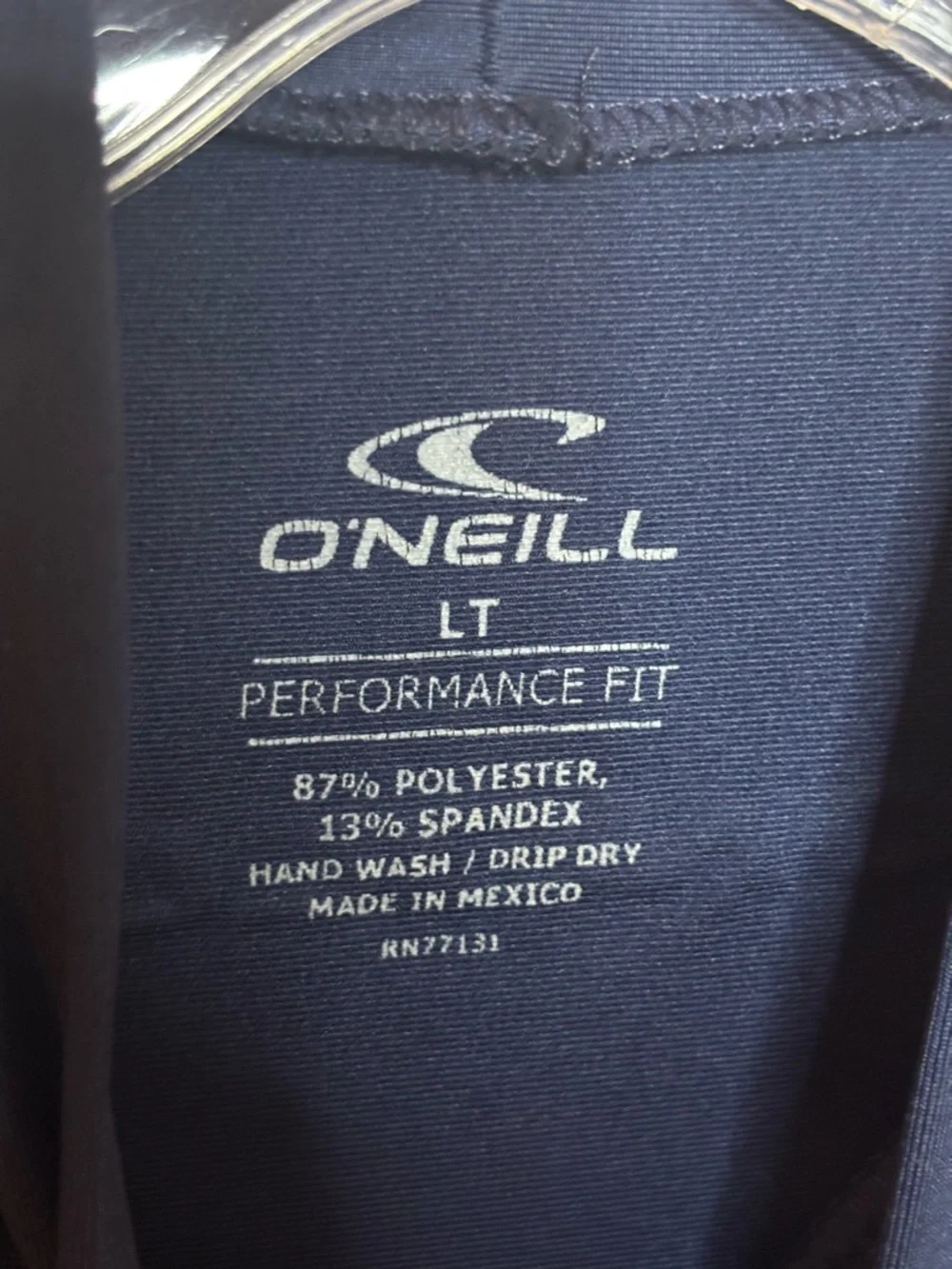 NWOT O'Neill Men's Navy Long-Sleeve Rash Guard Size Large Tall